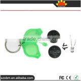 Small Portable Gift Keychain Plastic OEM White Light LED Keychain thumbnail-2