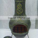 Clay Chimeneas Fire Pit With BBQ Grill and Metal Stand thumbnail-5