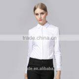 2017 High Quality Ladies Office Uniform Formal White Shirt for Women thumbnail-3