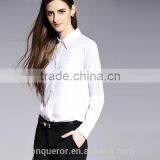 Fahion Office Lady Long Sleeve White Shirt thumbnail-2