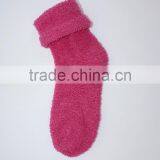 Anti Slip Polyester Chenille Cozy Fuzzy Folded Cuff Socks Women thumbnail-6