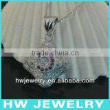 HWPE14441 Alphabet Letter C Silver Charm Pendant thumbnail-1