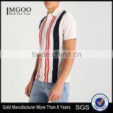 MGOO Factory Supplied Men Vertical Stripe Polo Shirt 100% Cotton Slim Fit Mens Polo thumbnail-1