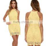 Zm50307b 2017 Europe Hot Sell Lady Clothes Slim Sleeveless Women Sexy Lace Dress thumbnail-2