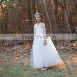 Flower Girls Lace Tutu Wedding White Dress thumbnail-1