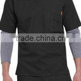 High Quality Solid Colored Men Denim Scrubs Top for Hospital Wearing thumbnail-2