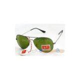 Ray-Ban RB3026-3N Aviator Linghtgreen Lens Gunmetal Frame thumbnail-1