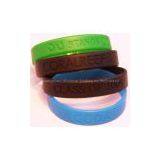 Debossed Silicone Bracelet Silicon Wristband thumbnail-3