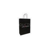 Custom Black Garments Loading Handled Paper Bags For Shopping / Gifts