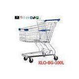 Heavy Duty Small Wire Supermarket Shopping Cart Trolley Wiht Coin Lock