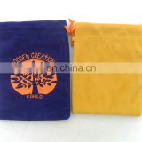 custom print small jewelry bags velvet draw string pouch wholesale