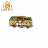 Guangdong Maker Custom Cheap Buses Shape Metal Logo Badge