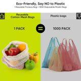 GOTS Organic Cotton Produce Bags | Mesh Shopping Bag | Organic Fruit Bag | Zero Waste Gifts, Grocery Bag, Plastic Free, Eco Friendly thumbnail-3