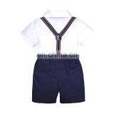 Baby Clothes Boy Gentleman Suit Bow Tie Short Sleeve Shorts Summer Two-piece Newborn Baby Boy Clothes thumbnail-2