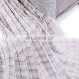 Luxury Warm Back Printed Cutting Brush pv Gray Faux Fur Winter Throw Blanket With White Micro Mink thumbnail-6