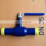 Blue Paint Fully Welded Good Sealing PTFE Seat Water Gas Ball Valve With Handle thumbnail-4
