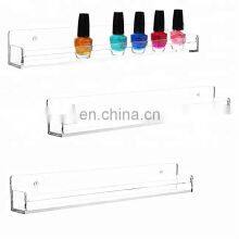 Set of 3 Clear Acrylic Wall Mountable Nail Polish, Essential Oil Display Shelves