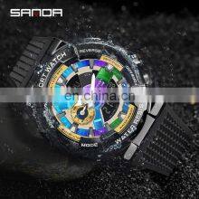 SANDA 9004 Hot Sale High-grade Men Watch Multifunctional Mirage Digital Wristwatch Logo Watch thumbnail-5