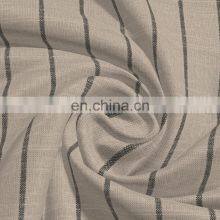 Best Selling Factory Direct Supply Linen Rayon Fabric Yarn Dyed Stripes For Garments thumbnail-2