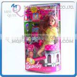 Mini Qute 36 cm kawaii beautiful American Latex kid fashion Plastic doll model educational toy with accessories NO.YS2012-4D