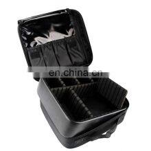 Personalized Bride Organizer Black Private Label Large Waterproof Professional Travel Custom Makeup Bag thumbnail-3