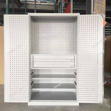 Workshop Double-door Storage Cabinet Supplier|Multi-level Tool Cabinet With Drawers Price thumbnail-2
