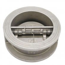 3in CF8 Stainless Steel High Temperature Wafer Butterfly Check Valve Spring Dual Plate Non-Return Valve thumbnail-4