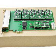 Newest 24 Ports Asterisk Fxo Fxs Card,ippbx Pci Card, Asterisk PCIe Card thumbnail-4