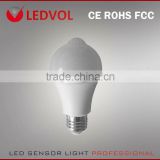 5W LED motion sensor bulb 40W Equivalent 5m Induction Distance 3000K Warm White for Garage Passage