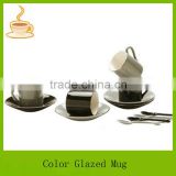 ceramic coffee mug and saucer/saucer ceramic coffee mug, LJ-4398