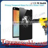 Privacy Anti-Spy Premium Tempered Glass Screen Protector Flim For Lg L Prime D337 thumbnail-1