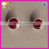 Simple Wholesale Cheap Stud Earring Classic Natural Ruby Stone Earrings thumbnail-3
