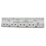 4way UK Socket Power Strip Surge Protector Ith Separate Switches thumbnail-1
