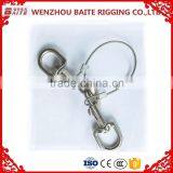 Two Swivel Double Eye Hook With Wire Rope/two Dog Hook With Wire Rope thumbnail-1