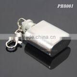 1oz Stainless Steel Portable Flagon Kettle Oilcan Keychain 28ML Metal Travel Wine Pot Mini Hip Flask thumbnail-6
