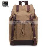 China 2016 Wholesale Backpack Canvas Bag Leather
