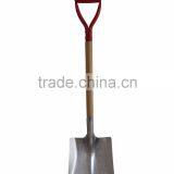 10" Square Aluminum Snow Shovel With Wooden Y - Shaped Handle thumbnail-1
