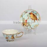 200ML Personalized Fine Bone China Porcelain Tea Coffee Cup and Saucer Sets thumbnail-1