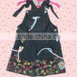 China Factory Kids Toddler Girls Embroidery Denim Dress thumbnail-1