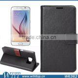 Retro Leather Flip Wallet Case for Galaxy S6,Crazy Horse Pattern for S6 Protective Case thumbnail-4