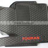 Rubber Carpet Trim Car Floor Mats - Heavy Duty Black Liners for VW Touran thumbnail-2