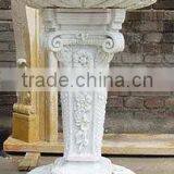 White Marble Stone Plant Hand Carved Sculpture for Home Garden No 48