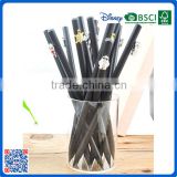 high quality black wood pencils with toy for kids