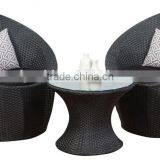 Plastice Rattan Coffee Shop Modern Garden Coffee Table and Chairs thumbnail-2