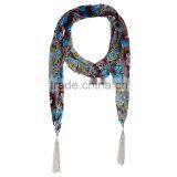 Top Sale Passion Tropical Plants Printing Scarf,functional Scarf thumbnail-6