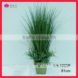wholesale long green artificial grass in decorative pots