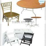 Used Solid Wood Party Folding Table And Chairs thumbnail-3