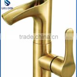 Lavatory basin faucet LED brass basin mixer wall mounted basin tap