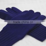 Men's Pure Cashmere winter Gloves with Ribbed Cuff