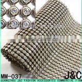 round shaped rhinsestone gold plating aluminum mesh